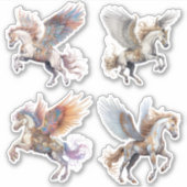 Magisch Vliegend Paard Pegasus Sticker (Voorkant)