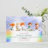 Magisch voetbal football verjaardagsspel kaart (Staand voorkant)