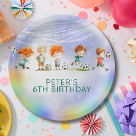 Magisch voetbal football verjaardagsspel papieren bordje