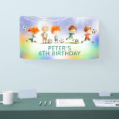 Magisch voetbal football verjaardagsspel spandoek (Beurs)