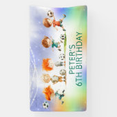 Magisch voetbal football verjaardagsspel spandoek (Verticaal)