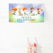 Magisch voetbal football verjaardagsspel spandoek (Insitu)