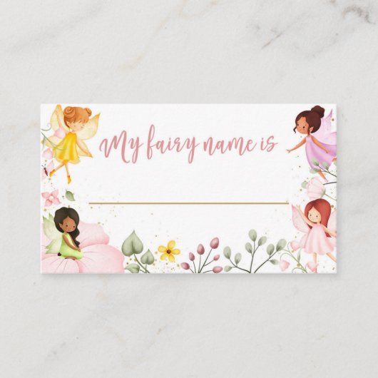 Magisch Wat is je sprookjesnaam Verjaardagsspel Informatiekaartje (Voorkant)