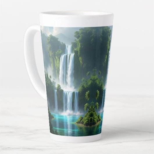 magisch waterval landschap latte mok (Linkerhoek)