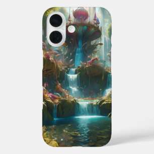 Magisch watervallandschap iPhone 16 hoesje