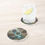 Magisch watervallandschap zandsteen onderzetter (Zijkant)