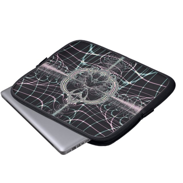 Magisch web laptop sleeve (Voorkant onderkant)