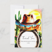 Magisch Western Pet Cowboy Baby shower Bedankkaart (Voorkant)