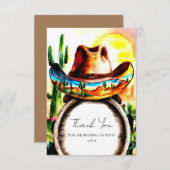 Magisch Western Pet Cowboy Baby shower Bedankkaart (Voorkant / Achterkant)