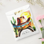 Magisch Western Pet Cowboy Baby shower Bedankzakje (Gezegeld)