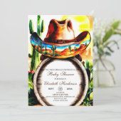 Magisch Western Pet Cowboy Baby shower Kaart (Staand voorkant)