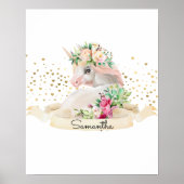 Magisch Wezens Prinses Eenhoorn Meisje Kinderkamer Poster (Voorkant)
