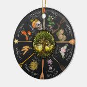 Magisch wiel van het jaar keramisch ornament (Links)