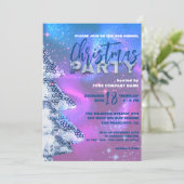 Magisch Winter Wonderland Bedrijfs Kerstfeest Kaart (Staand voorkant)