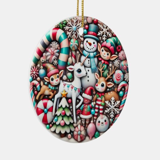 Magisch Winter Wonderland Kerstversiering – Fai Keramisch Ornament (Rechts)