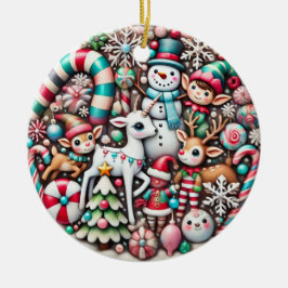 Magisch Winter Wonderland Kerstversiering – Fai Keramisch Ornament