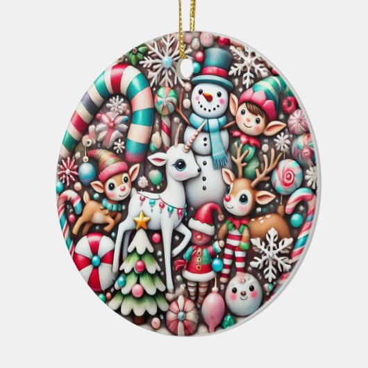 Magisch Winter Wonderland Kerstversiering – Fai Keramisch Ornament (Links)