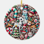 Magisch Winter Wonderland Kerstversiering – Fai Keramisch Ornament (Achterkant)