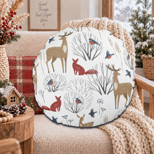 Magisch Winter Wonderland Rond Kussen