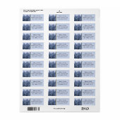 Magisch winterbos - blauw, op maat etiket (Full Sheet)