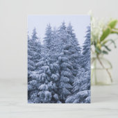 Magisch winterbos - blauw, op maat kaart (Staand voorkant)