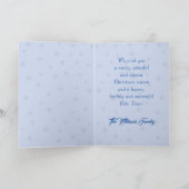 Magisch winterbos - blauw, op maat notitiekaartje (Binnen)