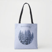 Magisch winterbos - blauw, op maat tote bag (Voorkant)