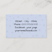 Magisch winterbos - blauw, op maat visitekaartje (Achterkant)