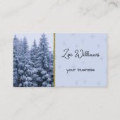 Magisch winterbos - blauw, op maat visitekaartje (Voorkant)