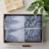 Magisch winterbos - blauw, tissuepapier (Geschenk)