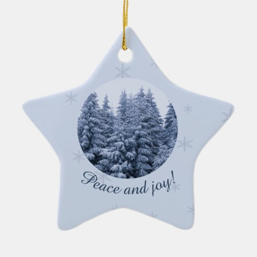 Magisch winterbos - custom Keramisch Ornament (Voorkant)