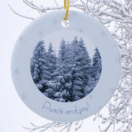 Magisch winterbos - keramisch siergoed ornament