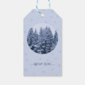 Magisch winterbos - kerst cadeaulabel (Achterkant)