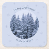 Magisch winterbos - kerst kartonnen onderzetters (Voorkant)