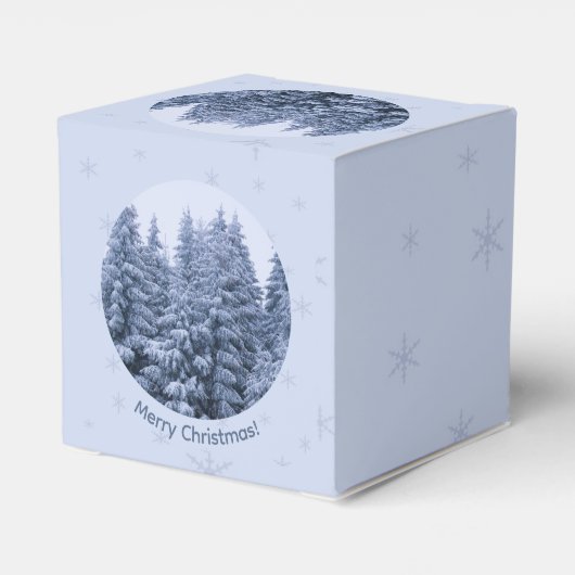 Magisch winterbos - kerstfeest bedankdoosjes (Achterkant)