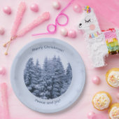 Magisch winterbos - kerstfeest papieren bordje (Feest)