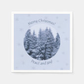 Magisch winterbos - kerstfeest servet (Voorkant)