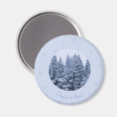 Magisch winterbos - magneet (Voorkant / Achterkant)