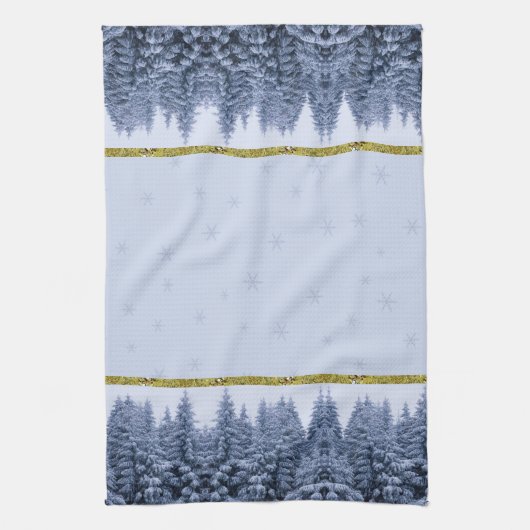 Magisch winterbos - op maat theedoek (Verticaal)