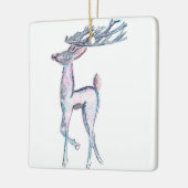 Magisch winterrendier keramisch ornament (Links)