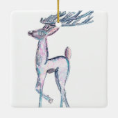 Magisch winterrendier keramisch ornament (Achterkant)