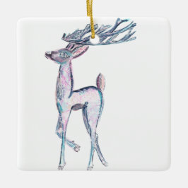 Magisch winterrendier keramisch ornament