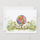 Magisch Woud Cirkel van Liefde Trouw RSVP Kaart (Achterkant)