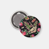 Magisch Woud Eenhoorn Donker Patroon. Magneet (Voorkant / Achterkant)