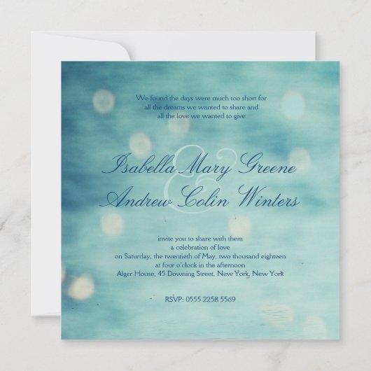 Magisch Zee van Liefde - Wedding Kaart (Achterkant)