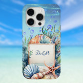 Magisch Zeegezicht met Starfish Shells Monogram Case-Mate iPhone Case