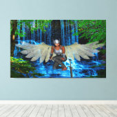 Magisch Zwaard Canvas Afdruk (Insitu (Houten vloer))