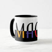 Magisch - Zwart kleurrijk Mok (Voorkant links)