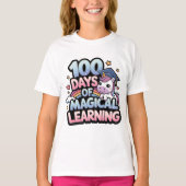 Magische 100ste schooldag - Eenhoorn en Regenboog T-shirt (Voorkant)