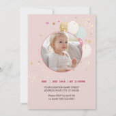 Magische 1e verjaardag eenhoorn kaart (Achterkant)